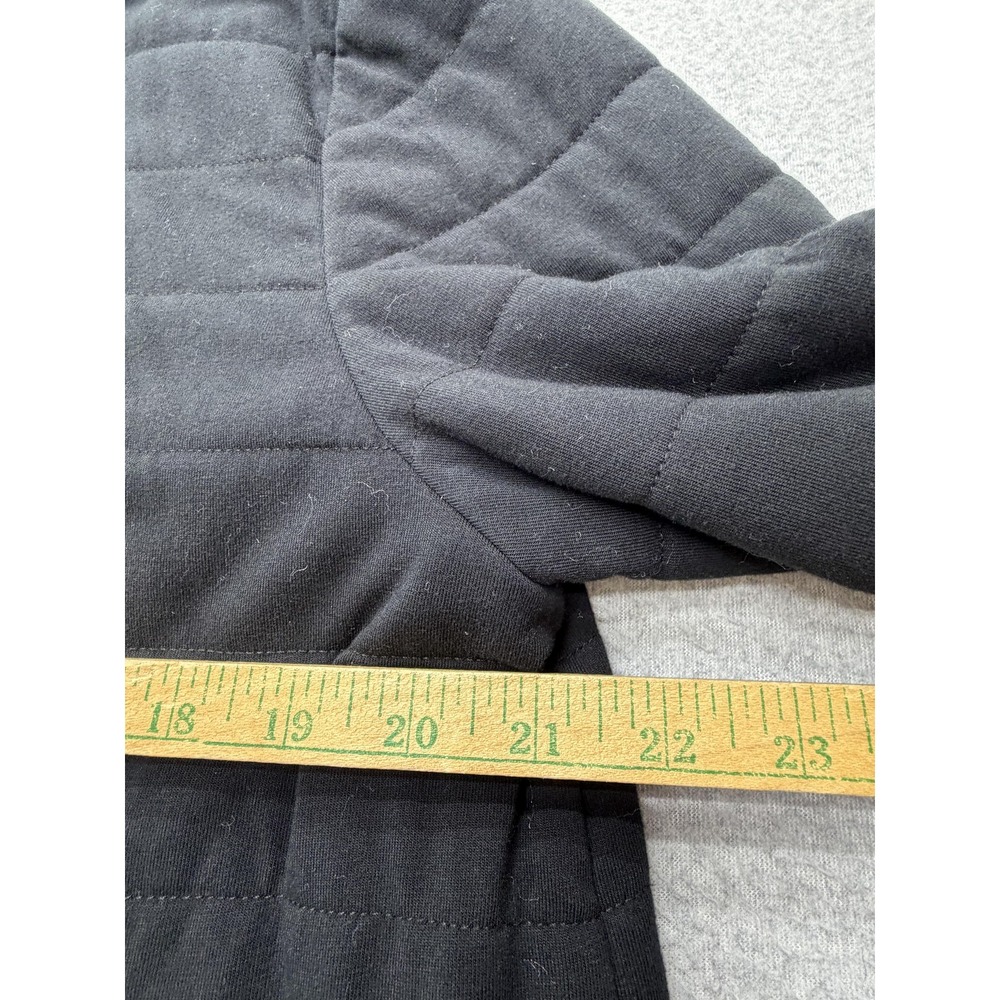 Eileen Fisher Coat Womens Petite Small Black Quilted Organic Cotton Pockets - Picture 11 of 16